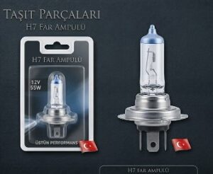 H7 Halojen Far Ampulü - 12V 55W Üstün Performans
